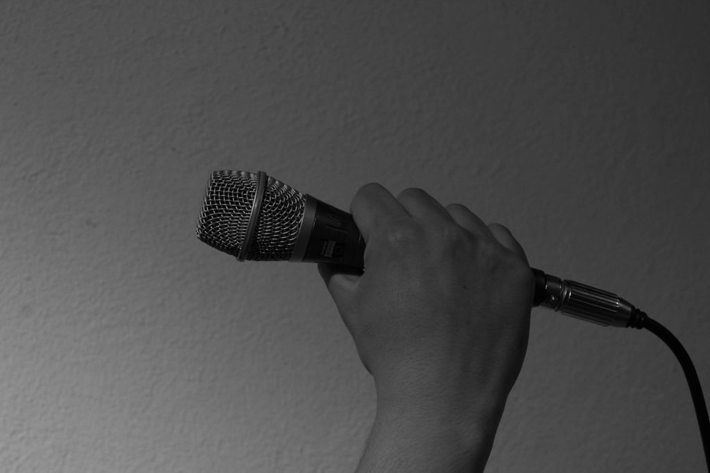 A performance on the stage, seen from the room